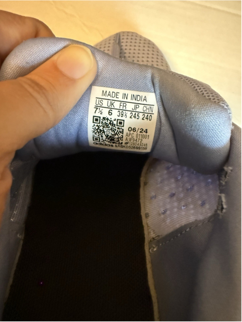 Adidas Women’s Running Shoes Sz 7.5 Periwinkle Color - Picture 5 of 6